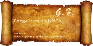 Gergelics Helén névjegykártya